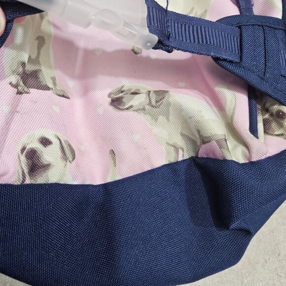 Pottery Barn Kids Pink & Navy‎ Puppy Print Backpack Multiple Compartments - Picture 7 of 11